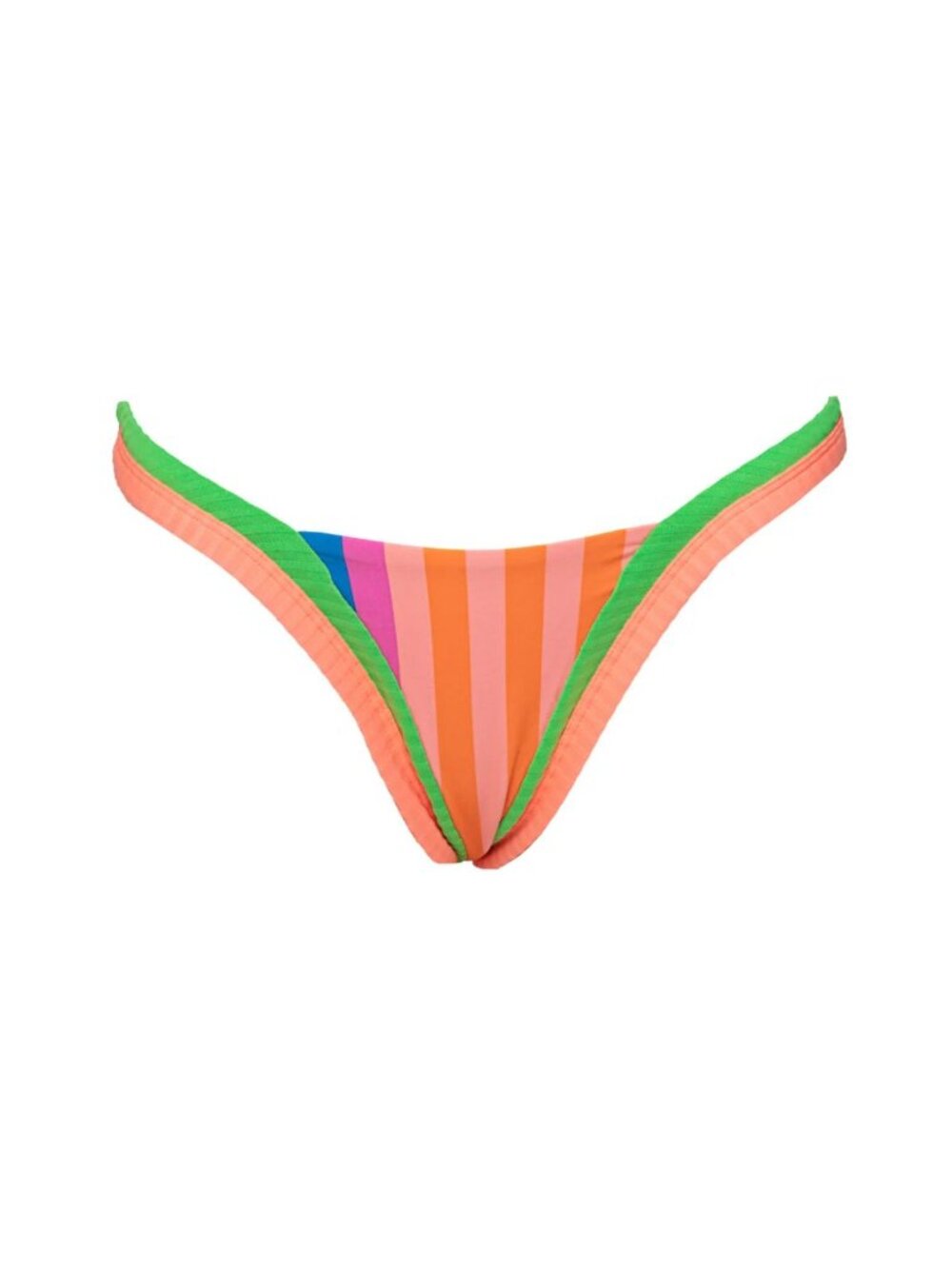 New! Maaji Striped Mule Trinity Regular Rise V Front Bikini Bottom Medium 34392